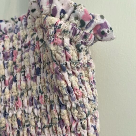 & Other Stories Purple Smocked Sundress with Ruffled Straps - Picture 8 of 9